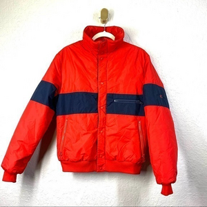 ROFFE‎ Vintage Skiwear Thermal Insulated Red Ski Jacket - Thinsulate